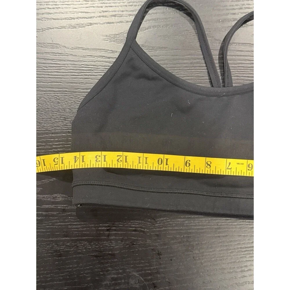 Lululemon Womens 10 Sports Bra Racerback Black Mesh Back